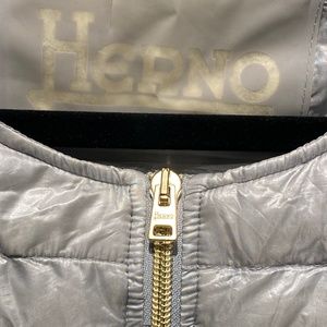 Herno silver light weight puffer jacket